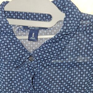 Old Navy Men's Navy Floral Button Down Shirt